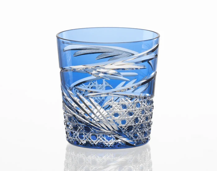 Kagami Crystal Edo Kiriko Glas Blau T577-2944-CCB