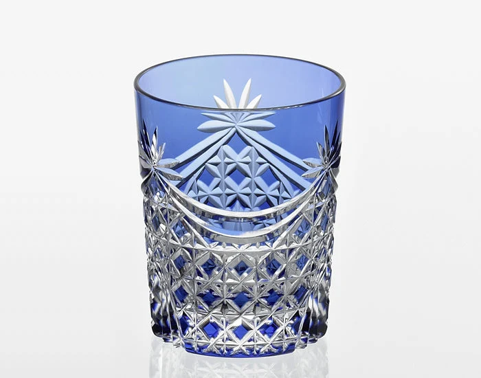 Kagami Crystal Edo Kiriko Glas Blau T370-2835-CCB